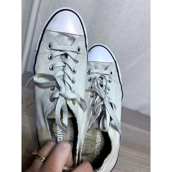Converse Chuck Taylor Classic Low Top White Grunge Punk Emo Sneakers - Picture 6 of 10